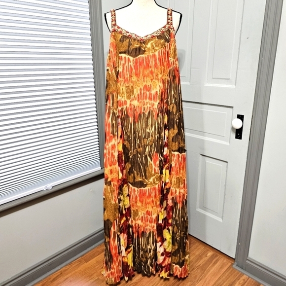 Midnight Velvet Dresses & Skirts - Midnight Velvet Beaded Bohemian Maxi Dress